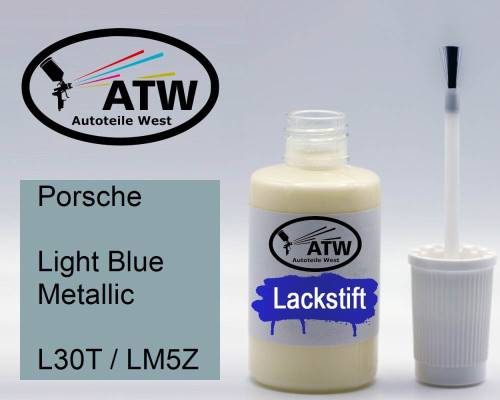 Porsche, Light Blue Metallic, L30T / LM5Z: 20ml Lackstift, von ATW Autoteile West.